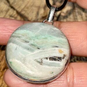 Blue Green Hemimorphite Pendant 2”